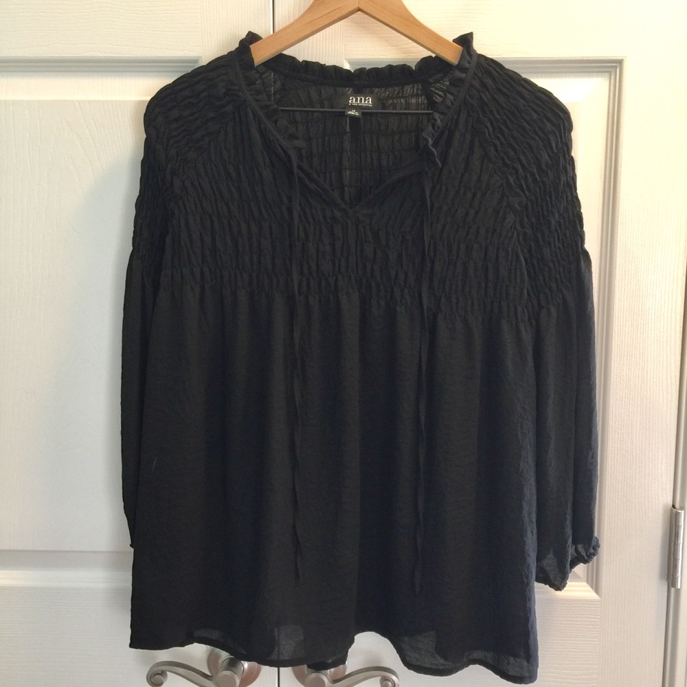 Black Peasant Top